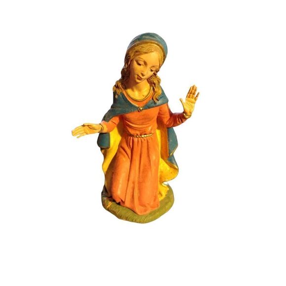 Fontanini Depose, Vintage Nativity Set Resin Baby Jesus & Crib With Joseph, Mary - Picture 5 of 8